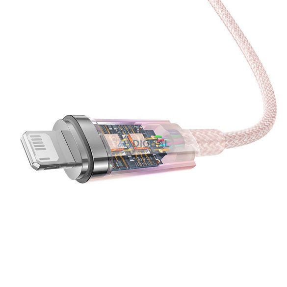 Gyorstöltő kábel Baseus USB-A Lightning Explorer Series 2m, 2.4A (rózsaszín)