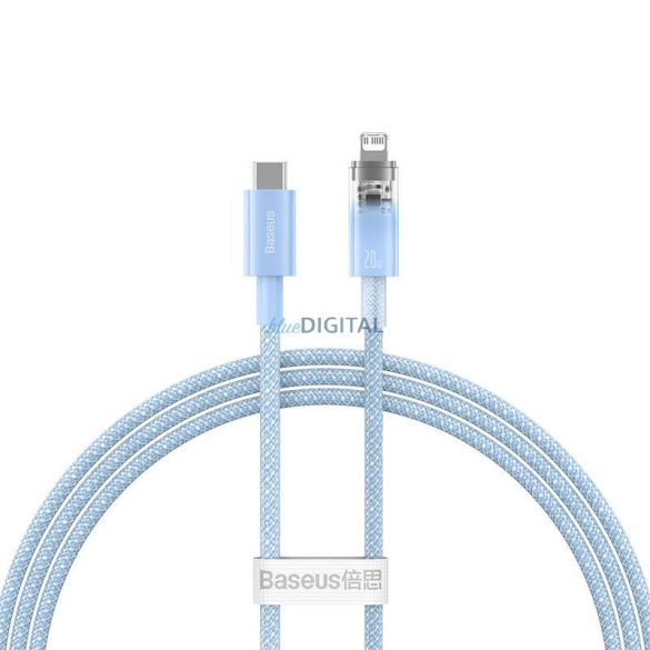 Gyorstöltő kábel Baseus USB-C Lightning Explorer Series 1m, 20W (kék)