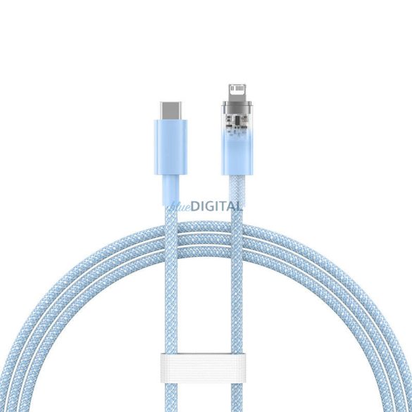 Gyorstöltő kábel Baseus USB-C Lightning Explorer Series 1m, 20W (kék)