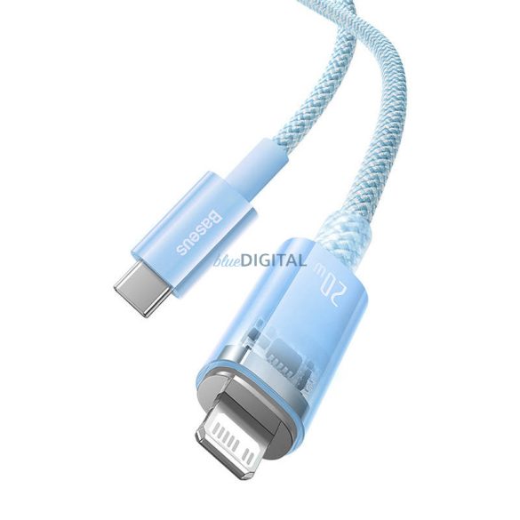 Gyorstöltő kábel Baseus USB-C Lightning Explorer Series 1m, 20W (kék)