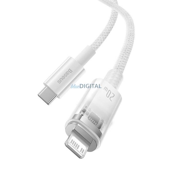 Gyorstöltő kábel Baseus USB-C Lightning Explorer Series 1m, 20W (fehér)