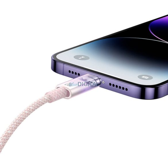 Gyorstöltő kábel Baseus USB-C Lightning Explorer Series 1m, 20W (rózsaszín)