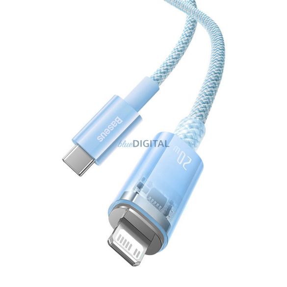 Gyorstöltő kábel Baseus USB-C Lightning Explorer Series 2m, 20W (kék)