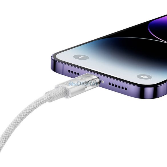 Gyorstöltő kábel Baseus USB-C Lightning Explorer Series 2m, 20W (fehér)