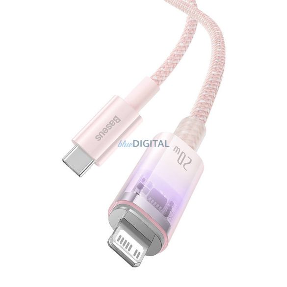 Gyorstöltő kábel Baseus USB-A Lightning Explorer Series 2m 20W (rózsaszín)