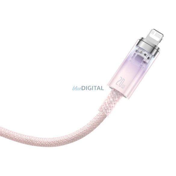 Gyorstöltő kábel Baseus USB-A Lightning Explorer Series 2m 20W (rózsaszín)