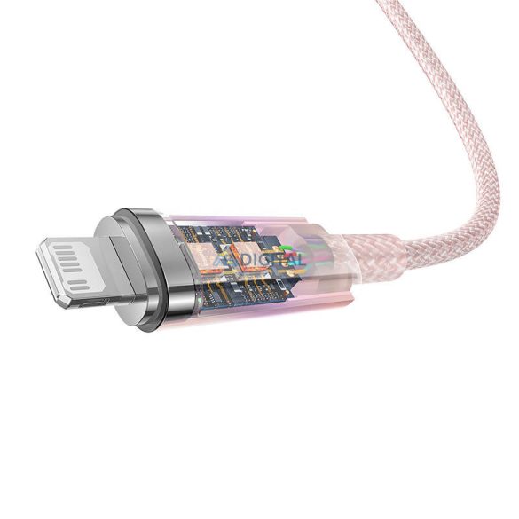 Gyorstöltő kábel Baseus USB-A Lightning Explorer Series 2m 20W (rózsaszín)