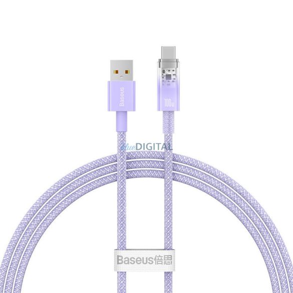 USB-gyorstöltőkábel USB-C Baseus Flash-hez, QC 3.0, Huawei SCP, Samsung AFC, 5A, 1m (zöld)