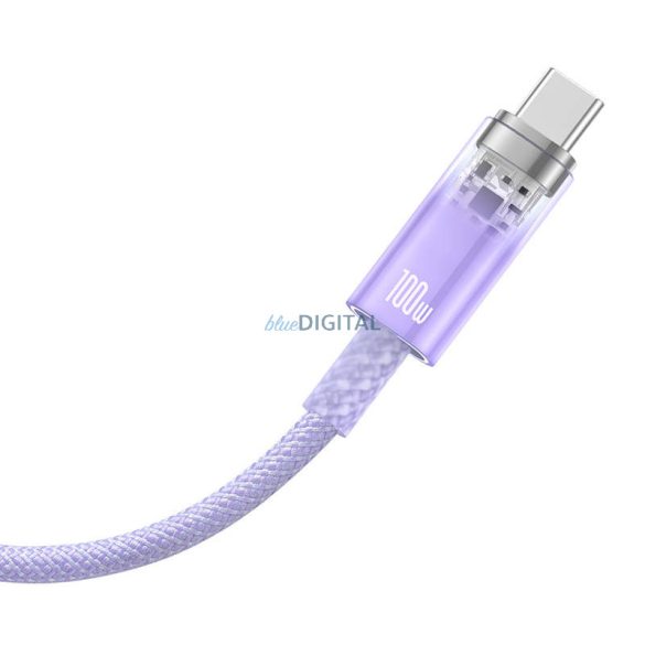 USB-gyorstöltőkábel USB-C Baseus Flash-hez, QC 3.0, Huawei SCP, Samsung AFC, 5A, 1m (zöld)