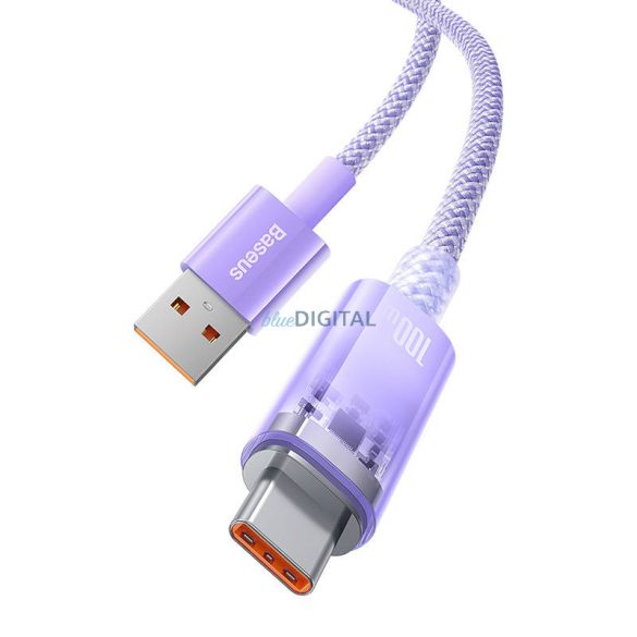 USB-gyorstöltőkábel USB-C Baseus Flash-hez, QC 3.0, Huawei SCP, Samsung AFC, 5A, 1m (zöld)