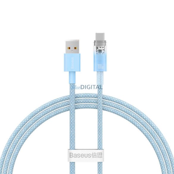Gyorstöltés USB-C Baseus Flash, 6A,1m (kék)