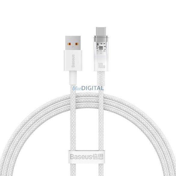 Gyorstöltés USB-C Baseus 6A, 1m (fehér)