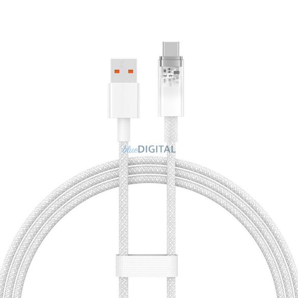 Gyorstöltés USB-C Baseus 6A, 1m (fehér)