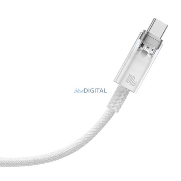 Gyorstöltés USB-C Baseus 6A, 1m (fehér)