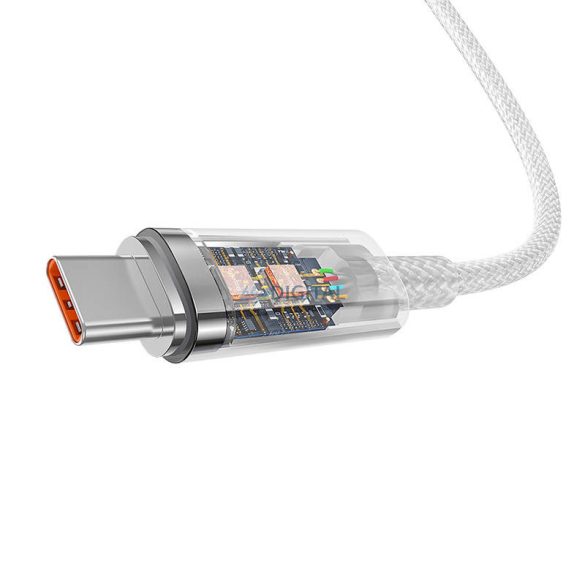 Gyorstöltés USB-C Baseus 6A, 1m (fehér)