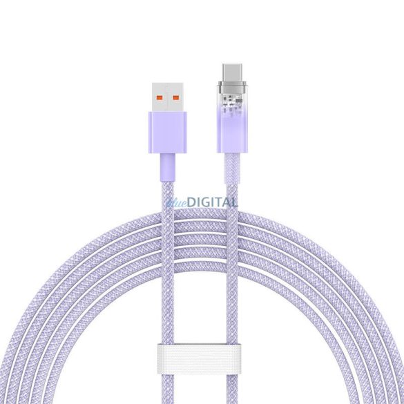 Gyorstöltés USB-C Baseus 6A, 1m (lila)