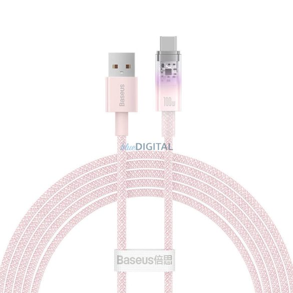 Gyorstöltő USB-C Baseus Flash, 6A,1m (rózsaszín)