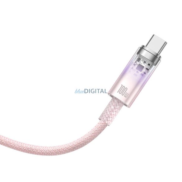 Gyorstöltő USB-C Baseus Flash, 6A,1m (rózsaszín)