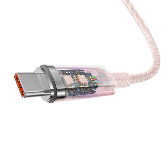 Gyorstöltő USB-C Baseus Flash, 6A,1m (rózsaszín)