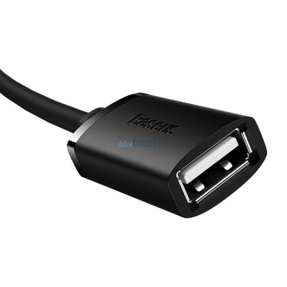 USB 2.0 hosszabbítókábel Baseus male csatlakozóról female csatlakozóra, AirJoy Series, 0,5m (fekete)