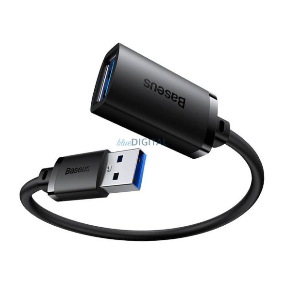 USB 3.0 hosszabbítókábel Baseus male csatlakozóról female csatlakozóra, AirJoy Series, 1m (fekete)