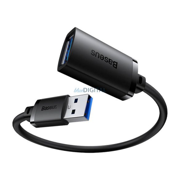 USB 3.0 hosszabbítókábel Baseus male csatlakozóról female csatlakozóra, AirJoy Series, 1,5m (fekete)