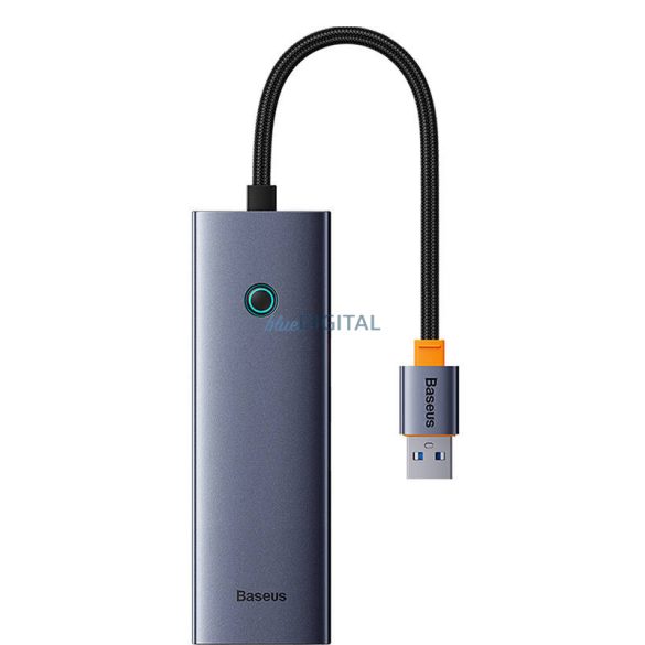 4 az 1-ben Hub Baseus UltraJoy USB-A USB 3.0 + RJ45 (űrszürke)