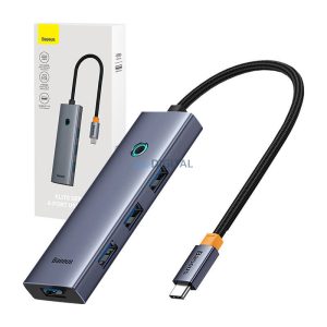 4 az 1-ben Hub Baseus UltraJoy USB-C do USB 3.0 (űrszürke)