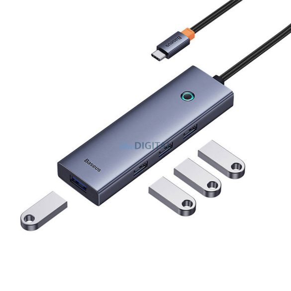 4 az 1-ben Hub Baseus UltraJoy USB-C do USB 3.0 (űrszürke)