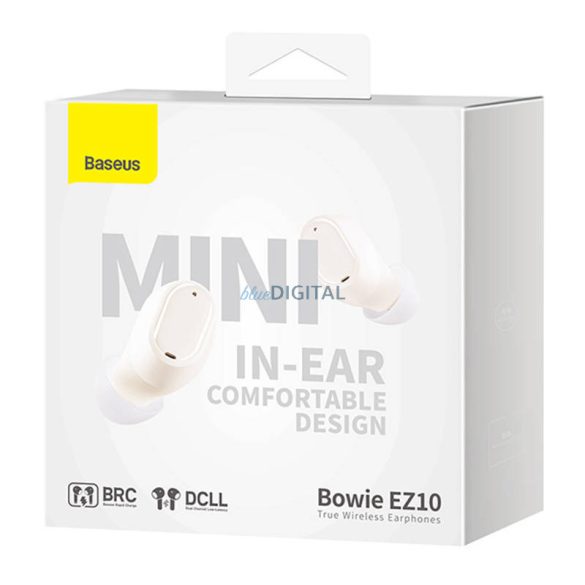 Vezeték nélküli fülhallgató Baseus Bowie EZ10 (fehér)