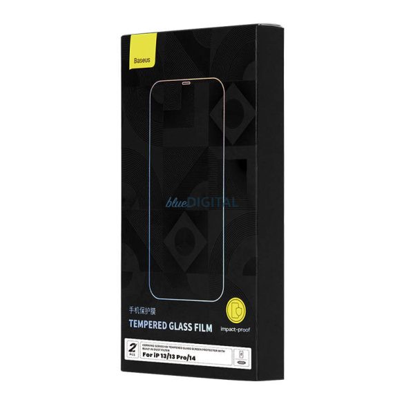 Edzett üveg Baseus CorningiPhone 13/13 Pro/14beépített porszűrő
