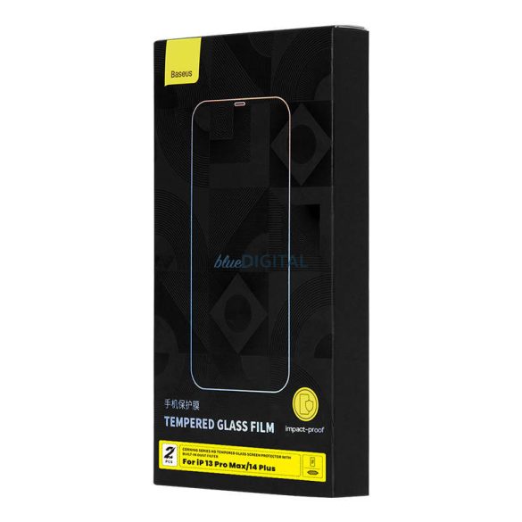 Edzett üveg Baseus CorningiPhone 13 Pro Max / 14 Plus beépített porszűrő