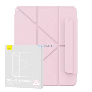 Baseus Minimalist mágneses tok iPad 10.2″ (2019/2020/2021) (babarózsaszín)