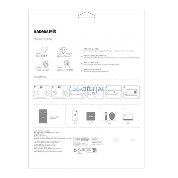 Baseus Paperfeel film iPad 10 (2022) 10.9″, átlátszó fólia