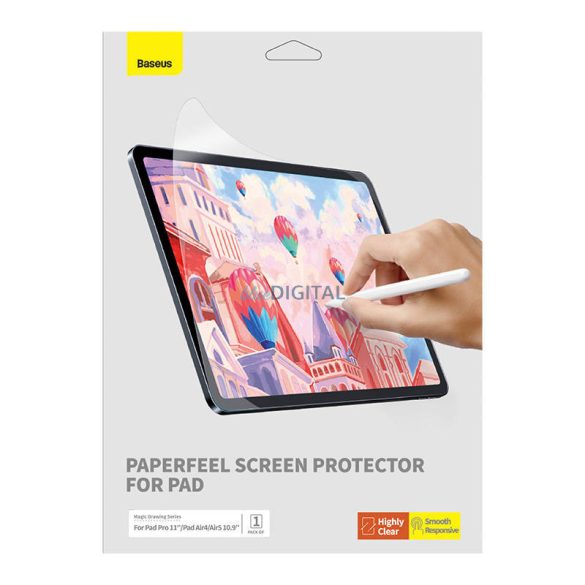 Baseus Paperfeel fólia iPad Pro/Air3 10.5″ /Pad7/8/9 (2019/2020/2021) 10.2″, átlátszó