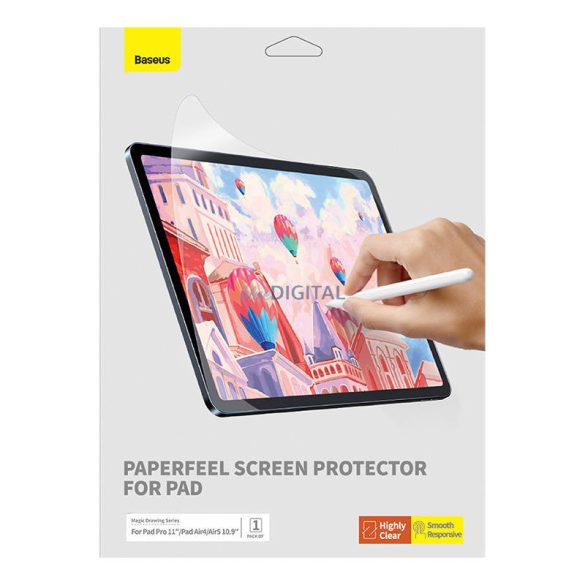 Baseus Paperfeel fólia iPad Pro (2018/2020/2021/2022) 11″ /Pad Air4/Air5 10.9″, átlátszó