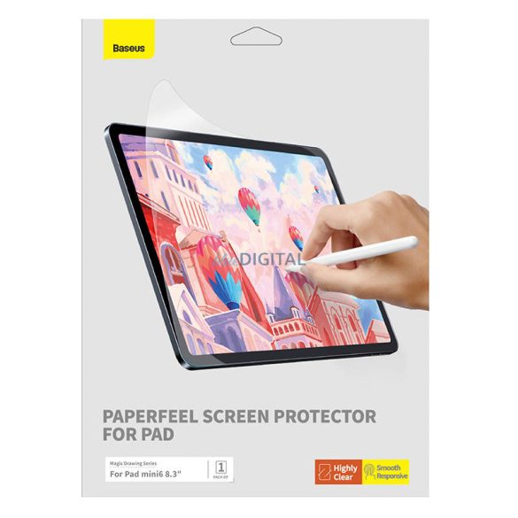 Baseus Paperfeel film iPad mini6 8,3″, átlátszó fólia