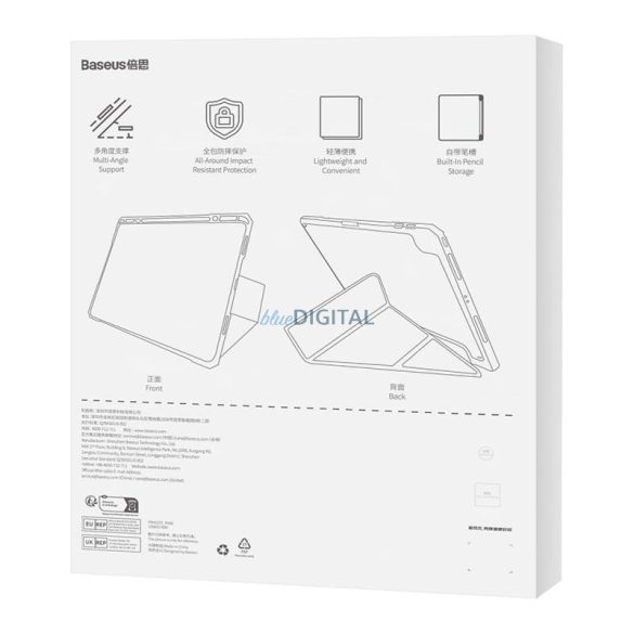 Baseus Minimalist mágneses tok iPad Air4/Air5 10.9″ (babarózsaszín)