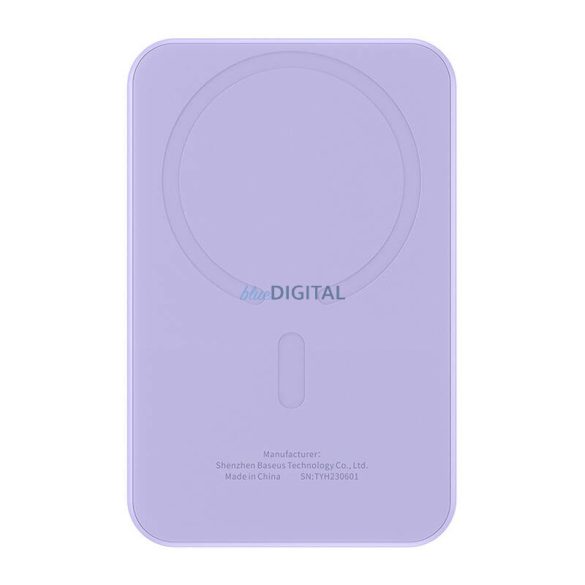 Mágneses Mini Powerbank Baseus 5000mAh 20W (lila)