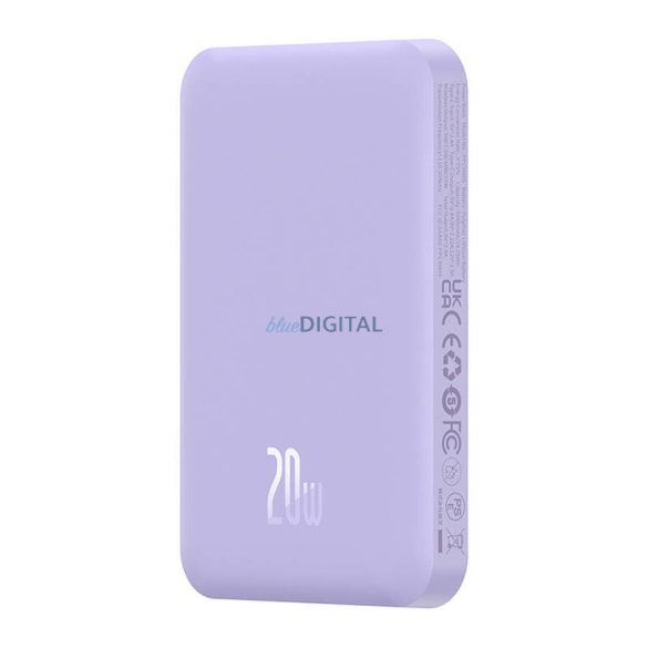 Mágneses Mini Powerbank Baseus 5000mAh 20W (lila)