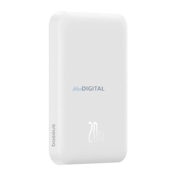 Mágneses Mini Powerbank Baseus 5000mAh 20W (fehér)