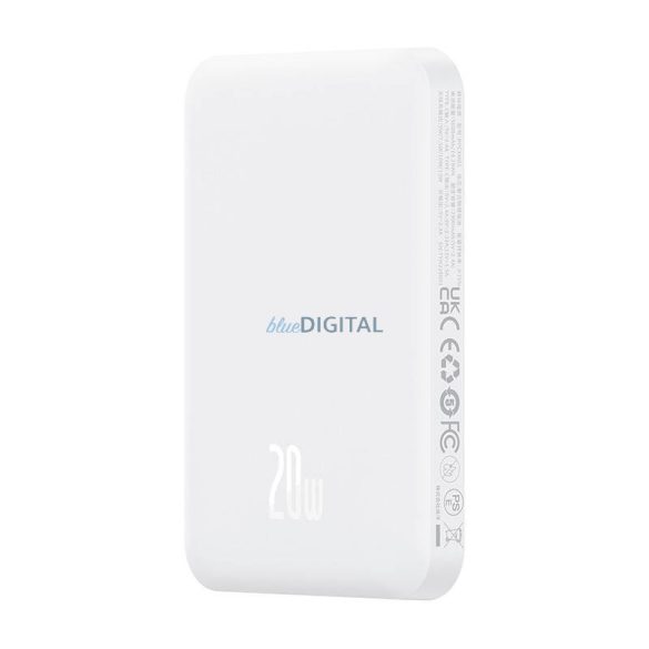 Mágneses Mini Powerbank Baseus 5000mAh 20W (fehér)