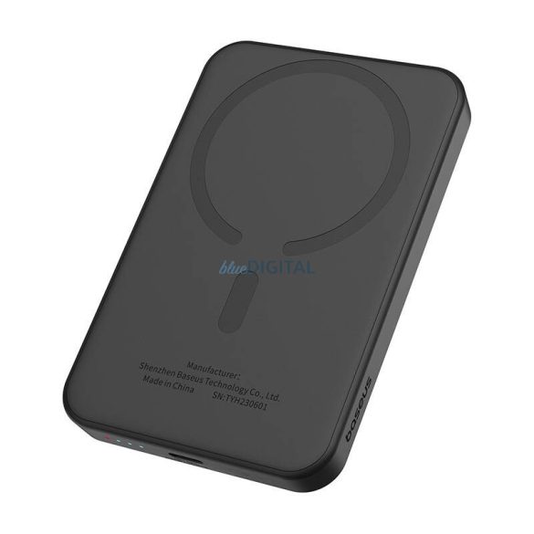 Mágneses Mini Powerbank Baseus 5000mAh 20W (fekete)