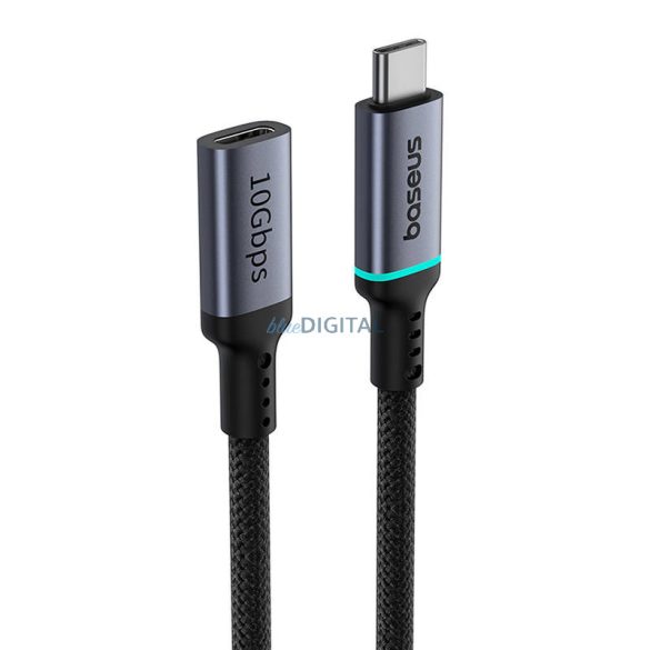 Baseus nagy felbontású hosszabbító kábel USB-C maleről nőre 10Gbps, 0,5m (fekete)