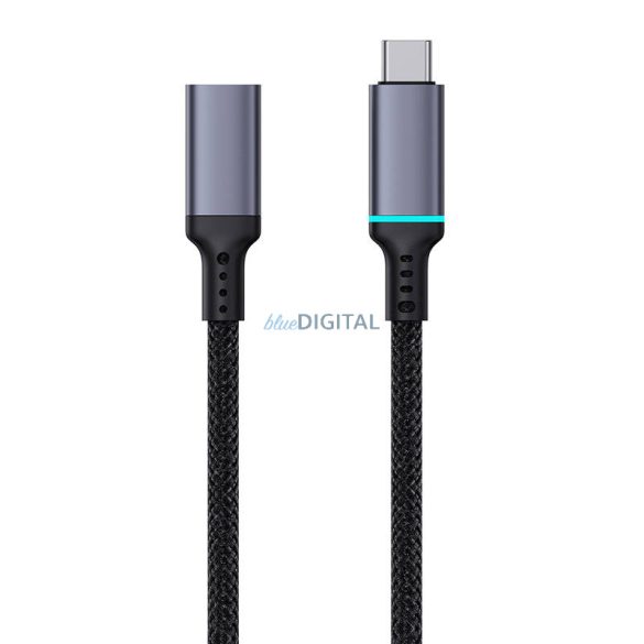 Baseus nagy felbontású hosszabbító kábel USB-C maleről nőre 10Gbps, 0,5m (fekete)