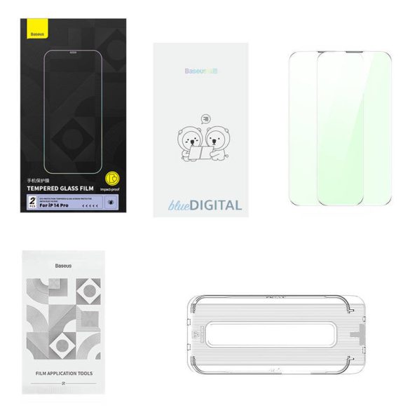 Betekintésvédelemmel ellátott Edzett üveg Baseus Crystal Series Iphone 14 PRO