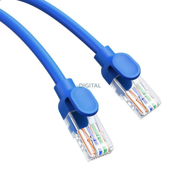 Kerek kábel Baseus Ethernet RJ45, Cat.6, 5m (kék)