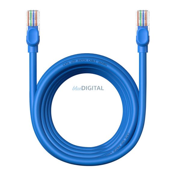 Kerek kábel Baseus Ethernet RJ45, Cat.6, 5m (kék)