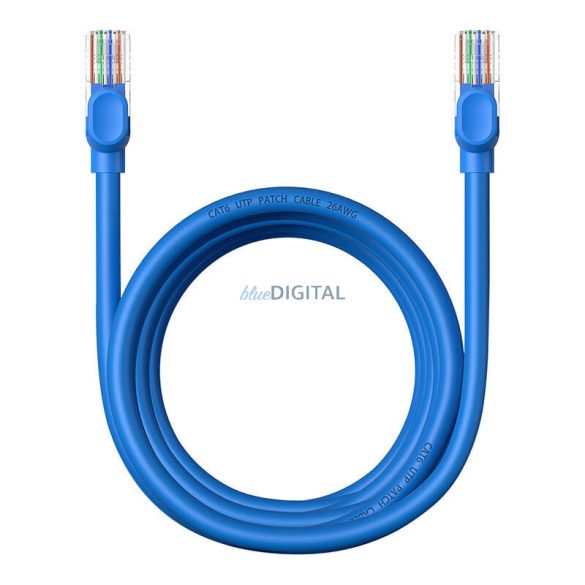 Kerek kábel Baseus Ethernet RJ45, Cat.6, 3m (kék)