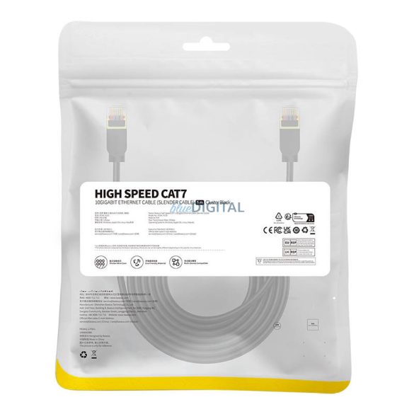 Baseus Cat 7 10Gb Ethernet RJ45 kábel 5m fekete